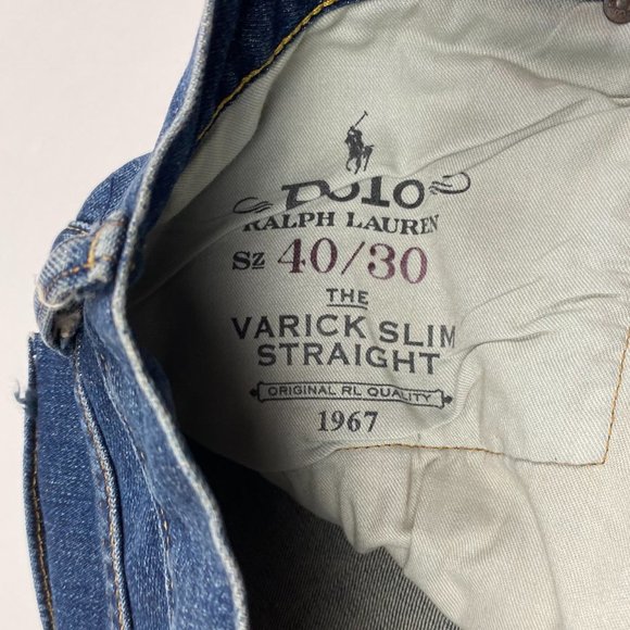 NEW Polo Ralph Lauren The Varick Slim Straight Jeans Mens 40 x 30 Stretch - Picture 10 of 15